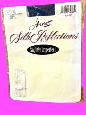 Hanes Silk Reflections Control Top Silky Sheer DENIM COLOR size E- F